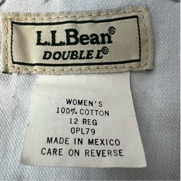 L.L. Bean Denim Jean Shorts Double L Medium Wash High Rise Vintage Size 12R - Picture 5 of 5